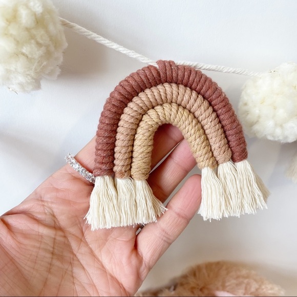 Macrame Rainbow Garland Baby Shower Garland Decor Baby Room Decor - Picture 4 of 5